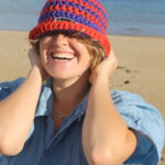 woman with sustainable crochet hat